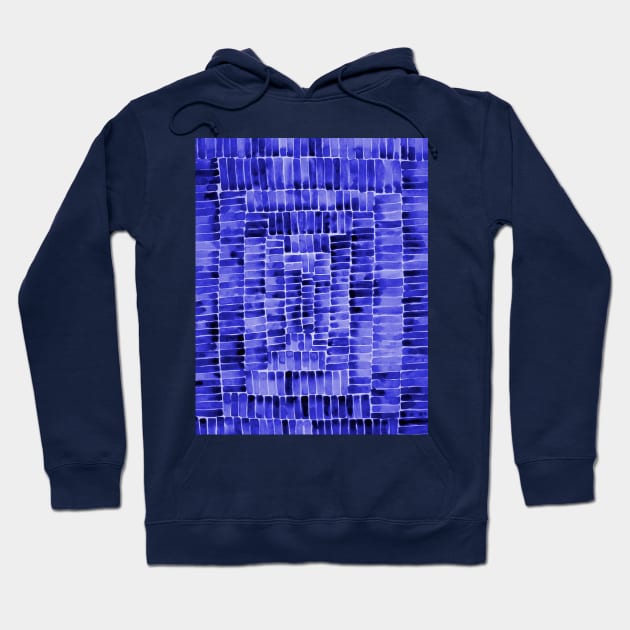 Watercolor abstract rectangles - blue Hoodie by wackapacka